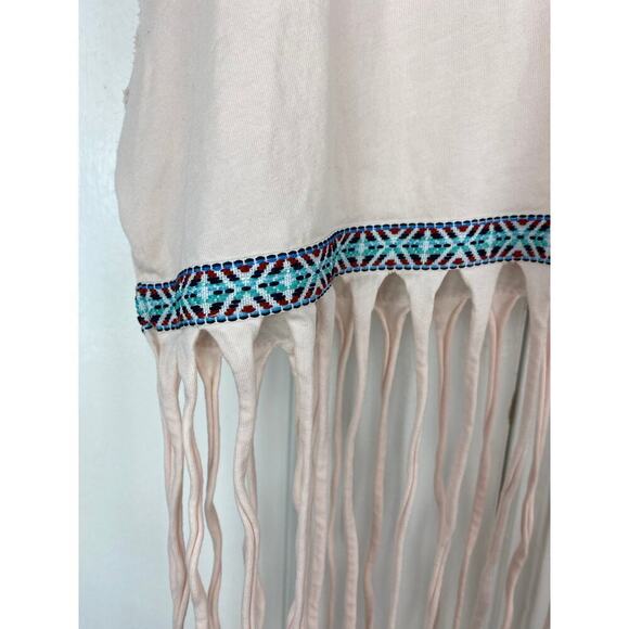 ASOS Women's M Pink Sleeveless Fringed Swing Crop Tank Top - Picture 6 of 6